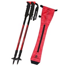 VERMONT 立式3層登山杖 2入+收納袋, 棒（混色），小袋（紅色）