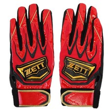 제트 야구 배팅 장갑 양손착용 세트 BGK530, BLACK + RED