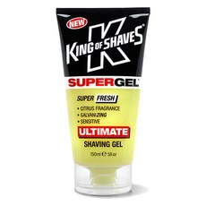 KING OF SHAVES 超級剃須凝膠新鮮, 150毫升, 1個