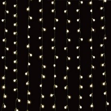 다우에프앤지 LED 120구 앵두 커튼전구, 투명선 + 웜화이트, 1개