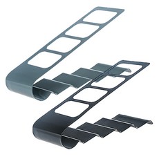 River Green遙控器整理收納架 灰色+黑色, 2件