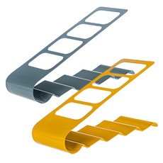 River Green遙控器整理收納架 灰色+黃色, 2件