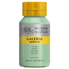 WINSOR&NEWTON 溫莎牛頓 GALERIA壓克力顏料 淡橄欖色, 500ml, 1色