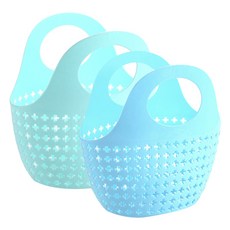 River Green十字圓點沐浴籃 天藍色+藍色, 2件, 河綠, 天藍+藍