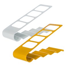 River Green遙控器整理收納架 白色+黃色, 2件