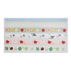 Tinapicnic 禮物包裝印刷長條貼紙 6入, 5個, 天空圓點