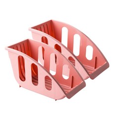 마켓감성 접시 정리함, 2개, 핑크