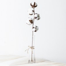 RYMD 5支棉花枝仿真花+喇叭花瓶中號, 混色