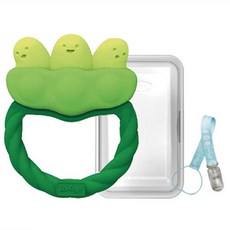 앙쥬 완두콩 치발기 + 케이스, 치발기 + 케이스 + 집게끈, 그린, 1개