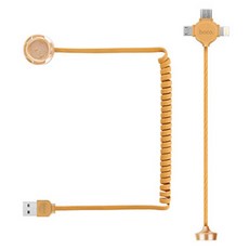 호코 마그네틱 커넥터 트리플 충전 케이블, hoco-U19(골드), 1개, 100cm