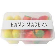 Hwangssinaedosirak PP耐熱容器加高2格組, 1套, 容器2格高款11入+蓋子11入+白色紙條11入