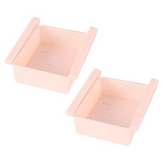 마켓감성 냉장고 서랍식 정리함, 핑크