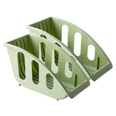 마켓감성 접시 정리함, 2개, 그린