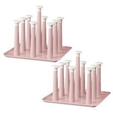 마켓감성 사각 컵 홀더, 핑크, 2개입