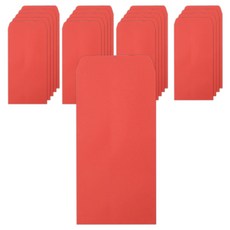 投影設計彩色豎信封, 20入, 紅色