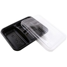 투고팩 4칸 일회용도시락 JB008, 50개입, 1개