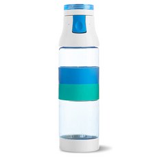 미르코리아 실리콘 원터치 스포츠 물병 TB1506, 블루, 650ml, 1개