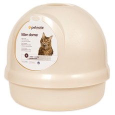 펫메이트 고양이 돔 배변판, 메탈 펄 화이트색, 1개