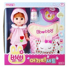 동화토이 뽀뽀 아기띠 인형 세트, 혼합 색상, 1개