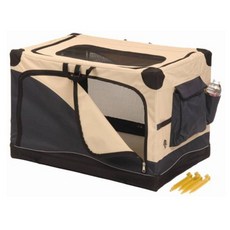 펫메이트 소프트 강아지 이동장 M, 네이비 + 탄색, 1개