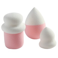 多種造型粉撲 3入, 混色, 1套