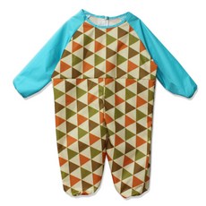 dot RECORD 孩童三角拼色防汙衣 拉鍊款, 混色