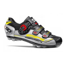 시디 17 이글7 MTB용 클릿슈즈 v2 QIE2952, 블랙 + 실버 + 옐로우, 265