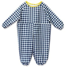 dot RECORD 孩童藍色格紋防汙衣 拉鍊款, 混色