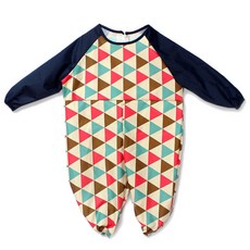 dot RECORD 孩童三角拼色防汙衣 拉鍊款, 混色