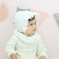 ALOHAJ 嬰兒荷葉邊針織帽