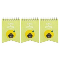 카카오프렌즈 플라워 형태 수첩 60매, 제이지, 3개입