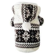 Ecodi 狗和貓雪花羊毛夾克, 黑色