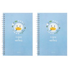 카카오프렌즈 플라워 스프링 노트, 튜브, 2개입