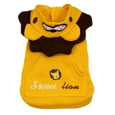 ECODY 寵物獅子圖樣連帽背心, 混色