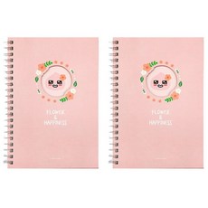 카카오프렌즈 플라워 스프링 노트, 어피치, 2개입