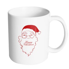 hand FACTORY Santa Beard 聖誕快樂杯, 裡面白色, 1個