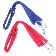 펫나인 강아지와 고양이 멀티 더블 리드줄 블루 + 레드, 1세트