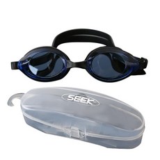 SEEK 抗UV防霧成人泳鏡 SK-740-BU + 鏡盒, 單一顏色