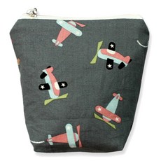 도트레코드 아이약 방수 파우치 지퍼형, 비행기(핑크)