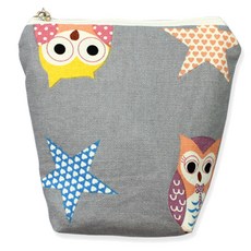 도트레코드 아이약 방수 파우치 지퍼형, 그레이 부엉이