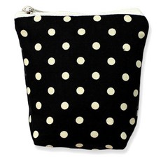 도트레코드 아이약 방수 파우치 지퍼형, 미니땡땡이 블랙