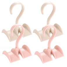 RIVERGREEN 旋轉式多功能包包整理掛架, 象牙白 + 粉紅色, 4個