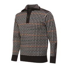 MASTER BEAR 男士羊毛混紡格子半拉鍊高爾夫針織 MB501