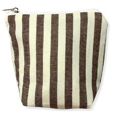 도트레코드 아이약 방수 파우치 지퍼형, 스트라이프(브라운)