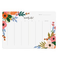 RIFLE PAPER LIVELY FLORAL 每週調度台墊, 混色