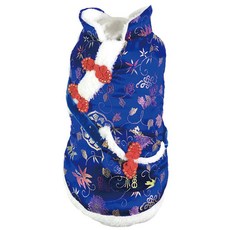 ECODY 寵物絨毛旗袍, 藍色