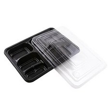 투고팩 6칸 일회용 도시락용기 JB004, 50개입, 1개