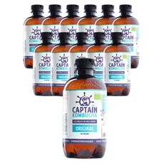 유기농 캡틴콤부차 유산균 탄산음료 오리지널, 400ml, 12개