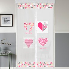 ALTTEURI EVA半透明愛心防風塑膠膜 玄關與房門用, 愛心