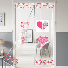 ALTTEURI EVA玄關門用防風透明塑膠膜, 愛心(半透明)